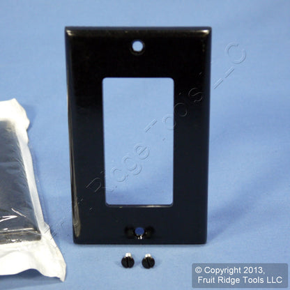 Leviton 80401-E Black 1-Gang Decora GFCI Wallplate Plastic Standard Covers 5pcs