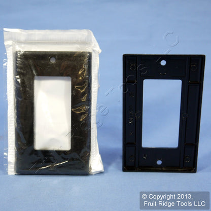 Leviton 80401-E Black 1-Gang Decora GFCI Wallplate Plastic Standard Covers 5pcs