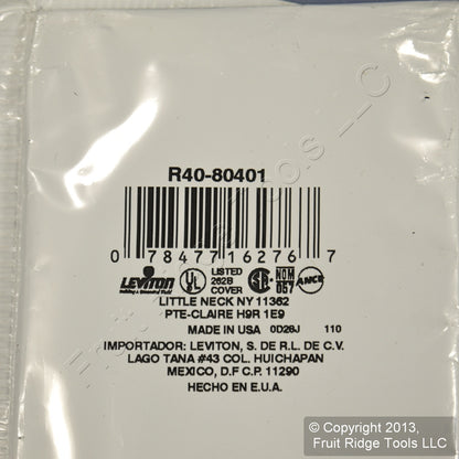 Leviton Brown Decora Gfi Gfci 1-Gang Standard Size Plastic Wallplate Cover 80401