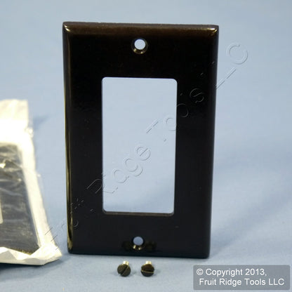 5 Leviton Brown 1-Gang Decora Gfi Gfci Plastic Thermoset Wallplate Covers 80401