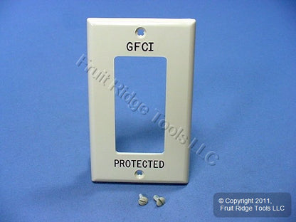 Leviton 80401-GFI Ivory 1-Gang Decora Unbreakable Nylon Standard Wallplate Cover
