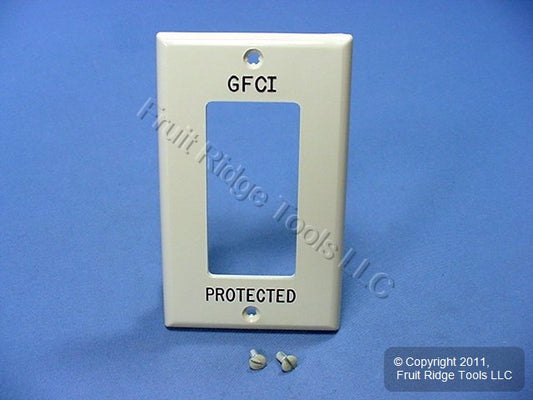 Leviton 80401-GFI Ivory 1-Gang Decora Unbreakable Nylon Standard Wallplate Cover