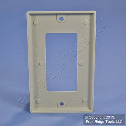 Leviton 80401-GY Gray 1-Gang Decora GFCI GFI Plastic Standard Wallplate Cover