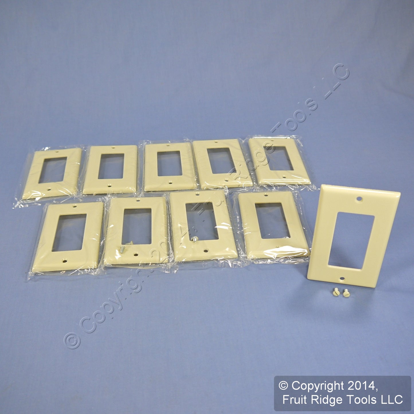 Leviton 80401-I Ivory 1-Gang Decora GFCI Plastic Standard Wallplate Covers 10pcs