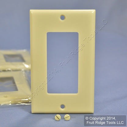 Leviton 80401-I Ivory 1-Gang Decora GFCI Plastic Standard Wallplate Covers 10pcs
