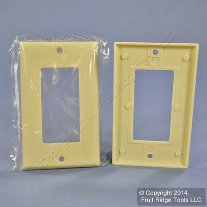Leviton 80401-I Ivory 1-Gang Decora GFCI Plastic Standard Wallplate Covers 10pcs