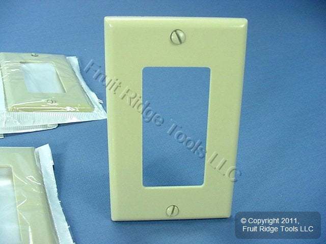 Leviton 80401-I Ivory 1-Gang Decora GFCI Plastic Standard Wallplate Covers 20pcs