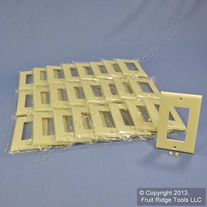 Leviton 80401-I Ivory 1-Gang Decora GFCI Plastic Standard Wallplate Covers 25pcs
