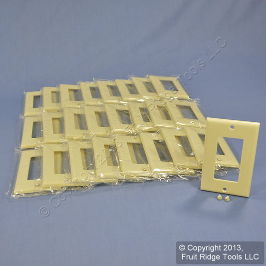 Leviton 80401-I Ivory 1-Gang Decora GFCI Plastic Standard Wallplate Covers 25pcs