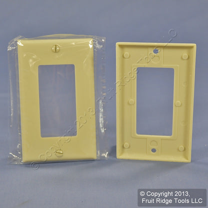 Leviton 80401-I Ivory 1-Gang Decora GFCI Plastic Standard Wallplate Covers 25pcs