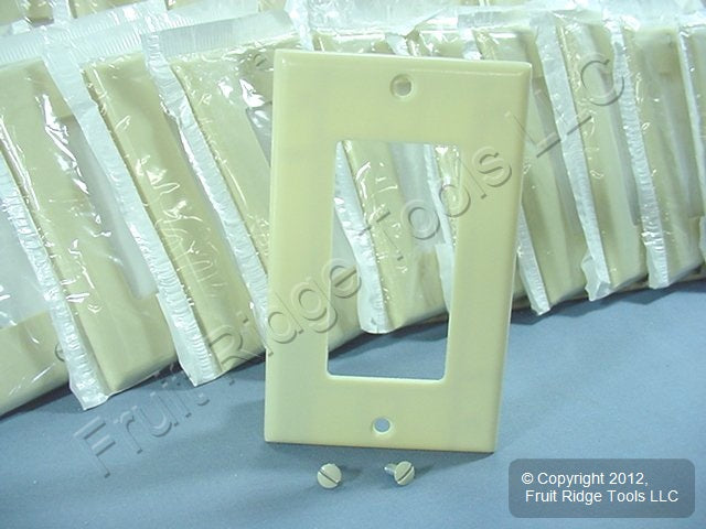 Leviton 80401-I Ivory 1-Gang Decora GFCI Plastic Standard Wallplate Covers 50pcs