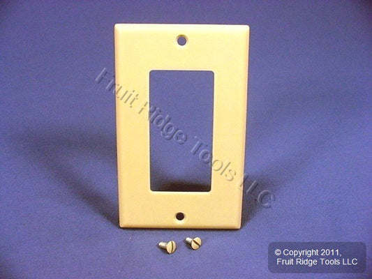 Leviton 80401-I Ivory 1-Gang Plastic Decora GFCI GFI Standard Wallplate Cover
