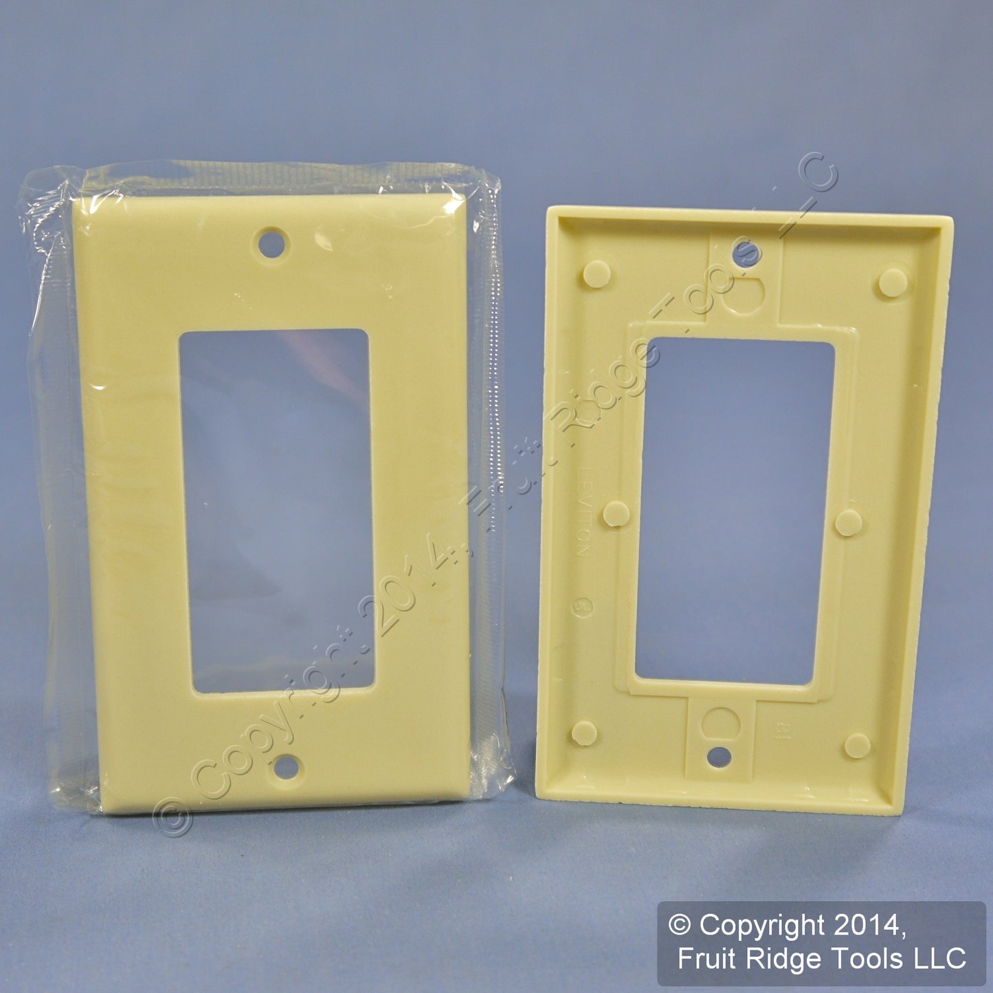 Leviton 80401-I Ivory 1-Gang Decora GFCI Plastic Standard Wallplate Covers 5pcs