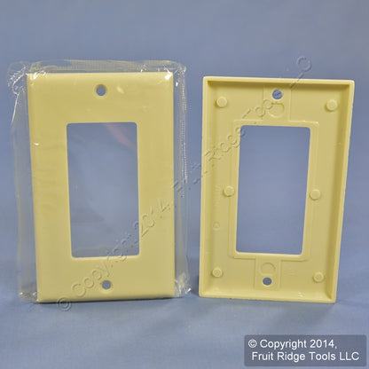 Leviton 80401-I Ivory 1-Gang Decora GFCI Plastic Standard Wallplate Covers 5pcs