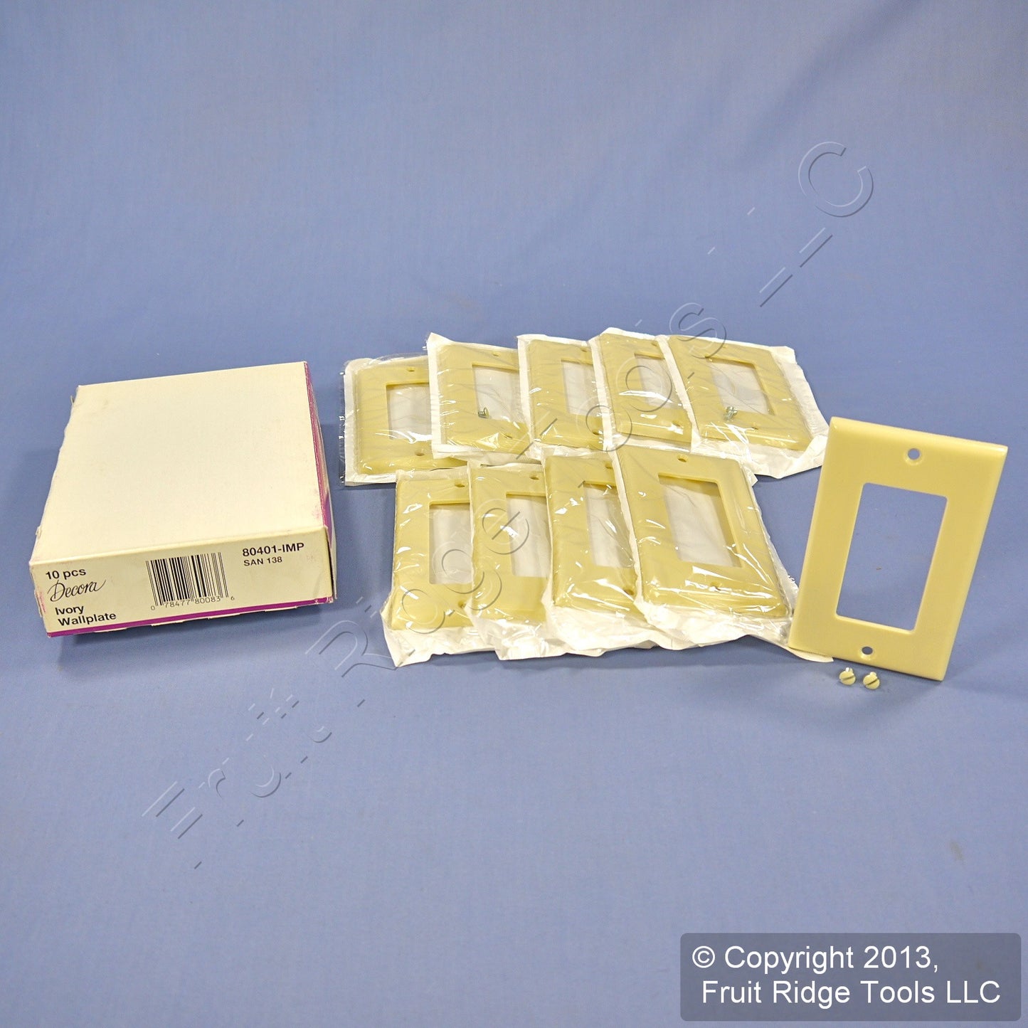 10 Ivory Leviton 1-Gang Decora Gfi Gfci Cover Wallplates Faceplate 80401-IMP