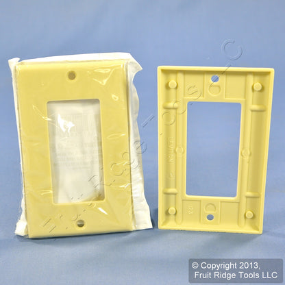 10 Ivory Leviton 1-Gang Decora Gfi Gfci Cover Wallplates Faceplate 80401-IMP