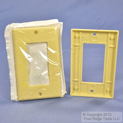Leviton 80401-IMP Ivory 1-Gang Decora Plastic Standard Wallplate Cover 200-pack