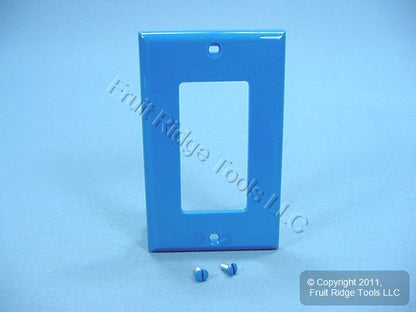 Leviton 80401-NB Blue 1-Gang Decora Unbreakable Nylon Standard Wallplate Cover