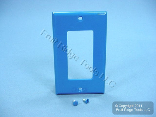 Leviton 80401-NB Blue 1-Gang Decora Unbreakable Nylon Standard Wallplate Cover