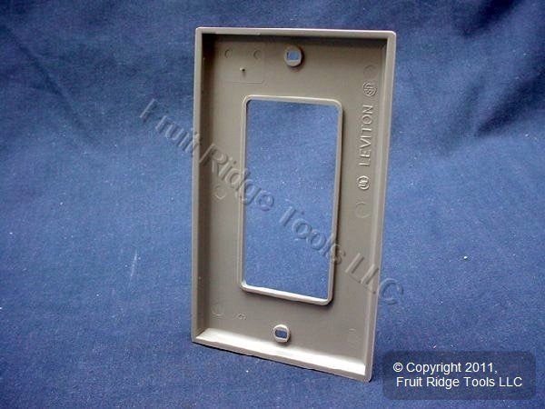 Leviton 80401-NGY Gray 1-Gang Unbreakable Decora GFCI GFI Nylon Wallplate Cover