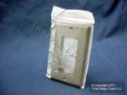 Leviton 80401-NGY Gray 1-Gang Unbreakable Decora GFCI GFI Nylon Wallplate Cover