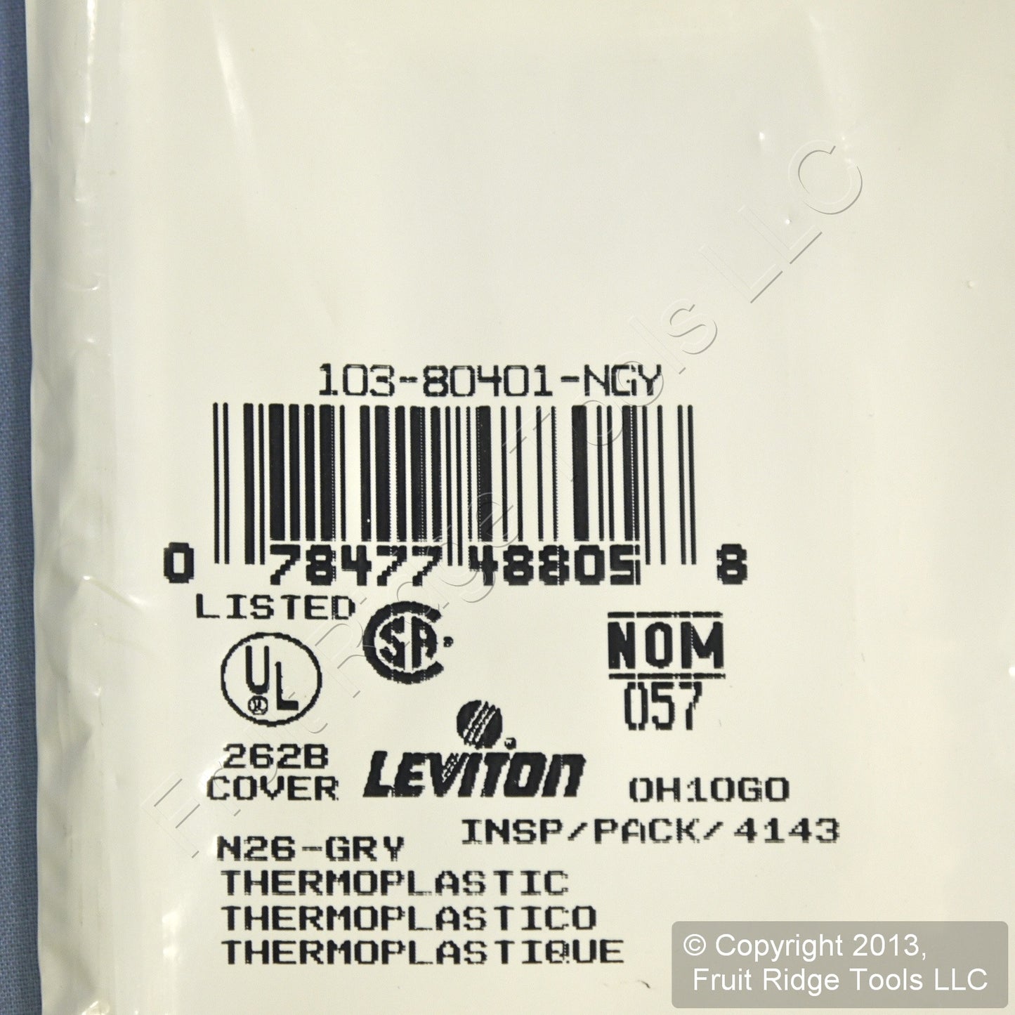 Leviton 80401-NGY Gray 1-Gang Unbreakable Decora GFCI Nylon Wallplate Cover 3pcs