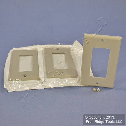 Leviton 80401-NGY Gray 1-Gang Unbreakable Decora GFCI Nylon Wallplate Cover 3pcs