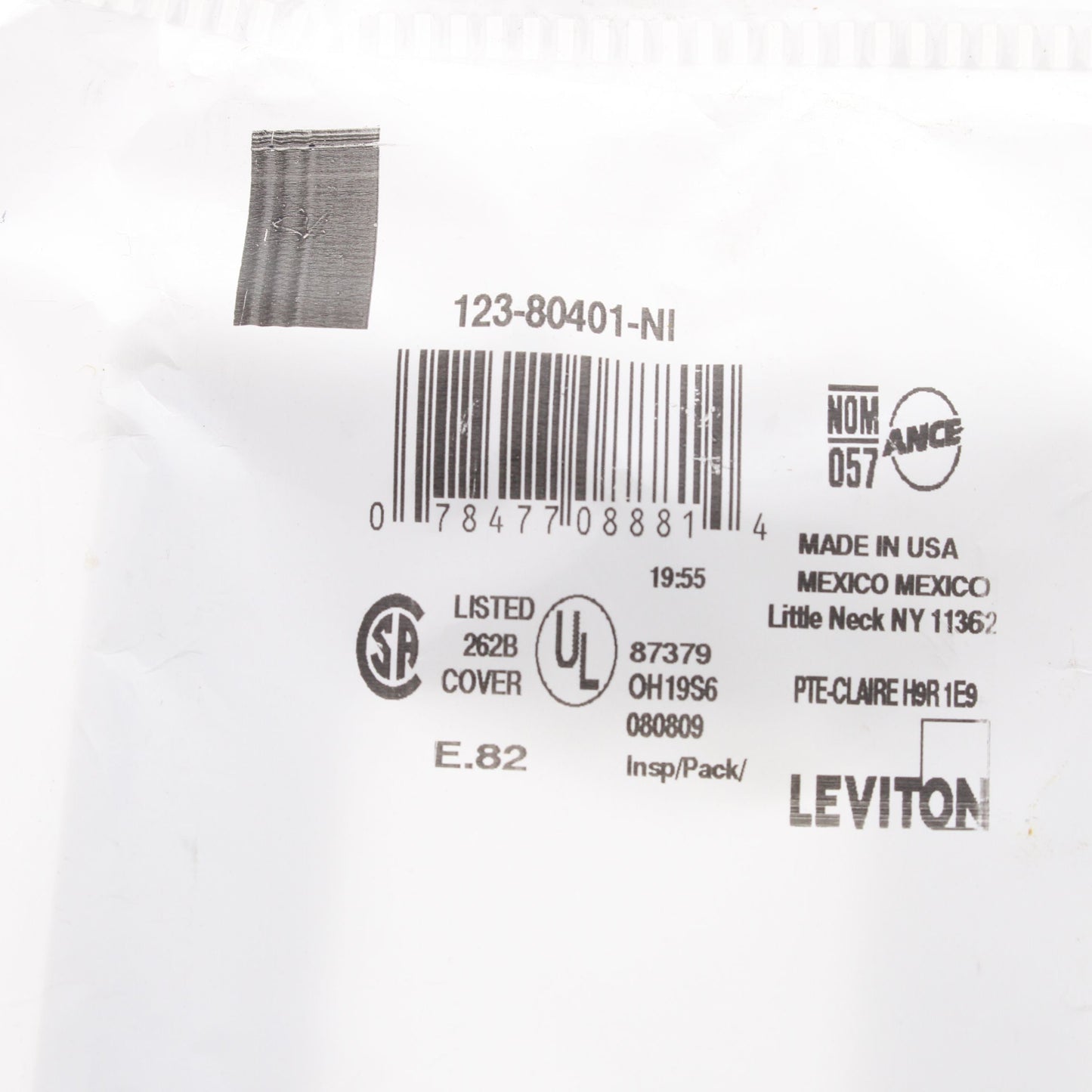 Leviton 80401-NI Ivory 1-Gang Decora Unbreakable Nylon Standard Wallplate Cover