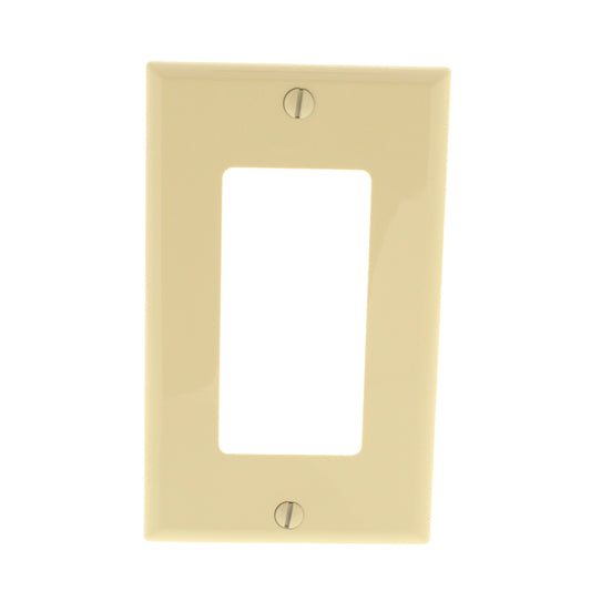 Leviton 80401-NI Ivory 1-Gang Decora Unbreakable Nylon Standard Wallplate Cover