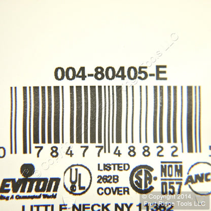 Leviton 80405-E Black 2-Gang Toggle Decora Plastic Standard Wallplate Cover 3pcs