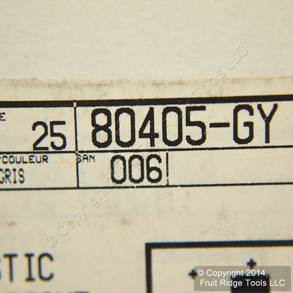 Leviton 80405-GY Gray 2-Gang Toggle Decora Plastic Standard Wallplate Cover 25pc