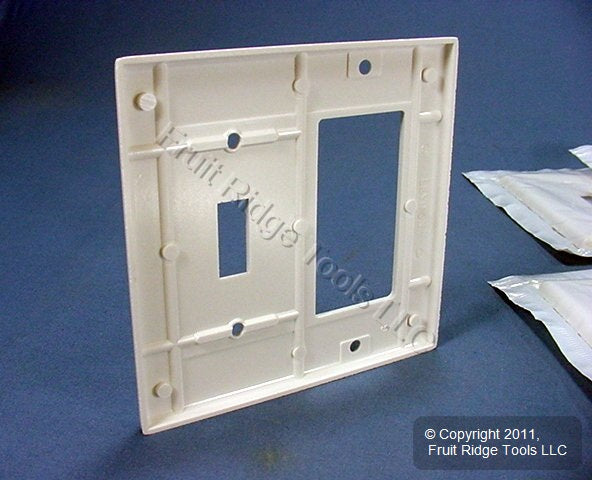 Leviton 80405-W White 2-Gang Toggle Decora Plastic Standard Wallplate Cover 15pc
