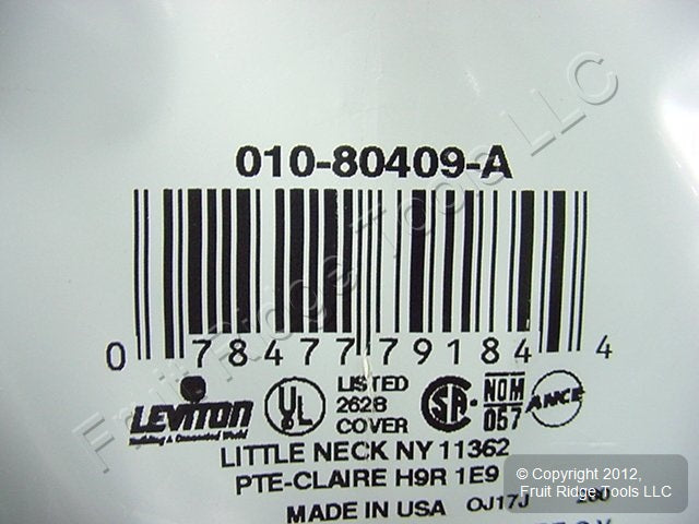 100 Leviton Almond Decora 2G Standard Wallplate GFCI GFI Smooth Covers 80409-A