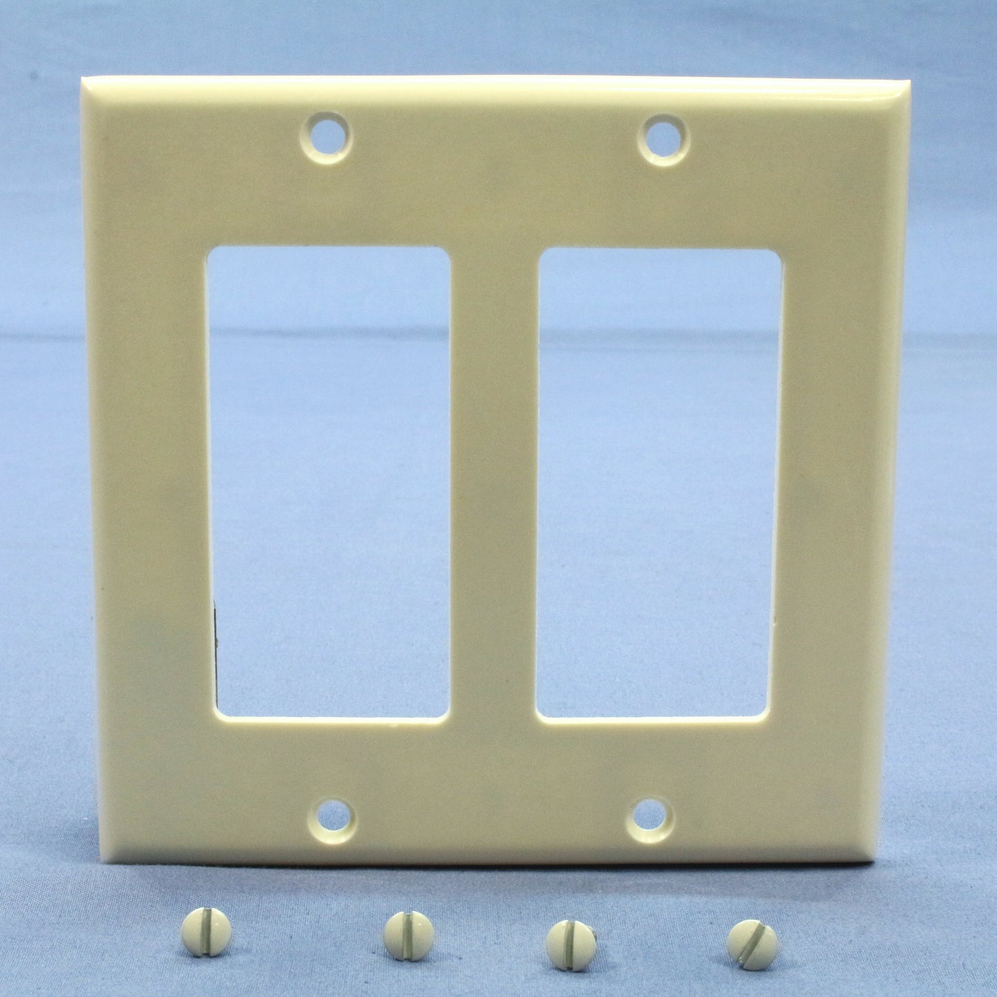 Leviton 80409-A Almond 2-Gang Decora Plastic Standard Wallplate Cover 15-pack