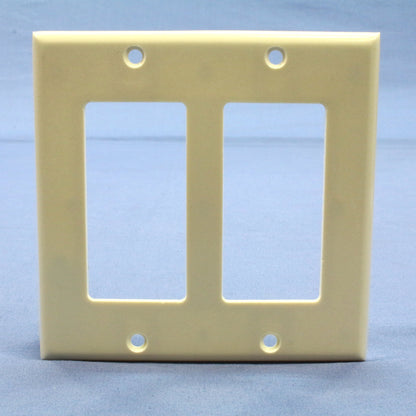 Leviton 80409-A Almond 2-Gang Decora Plastic Standard Wallplate Cover 15-pack