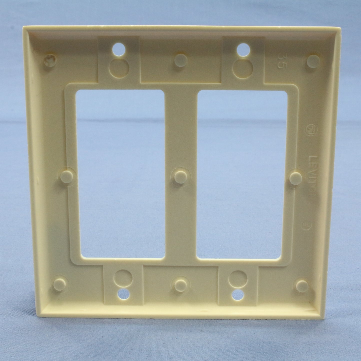 Leviton 80409-A Almond 2-Gang Decora Plastic Standard Wallplate Cover 15-pack