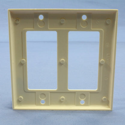 Leviton 80409-A Almond 2-Gang Decora Plastic Standard Wallplate Cover 15-pack