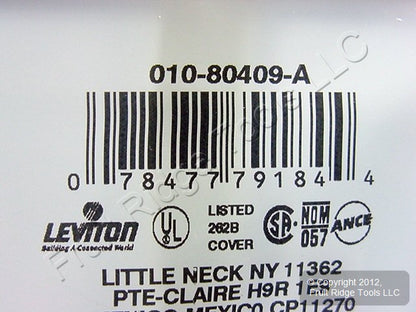 50 Leviton Almond Decora 2Gang Standard Wallplate GFCI GFI Smooth Covers 80409-A