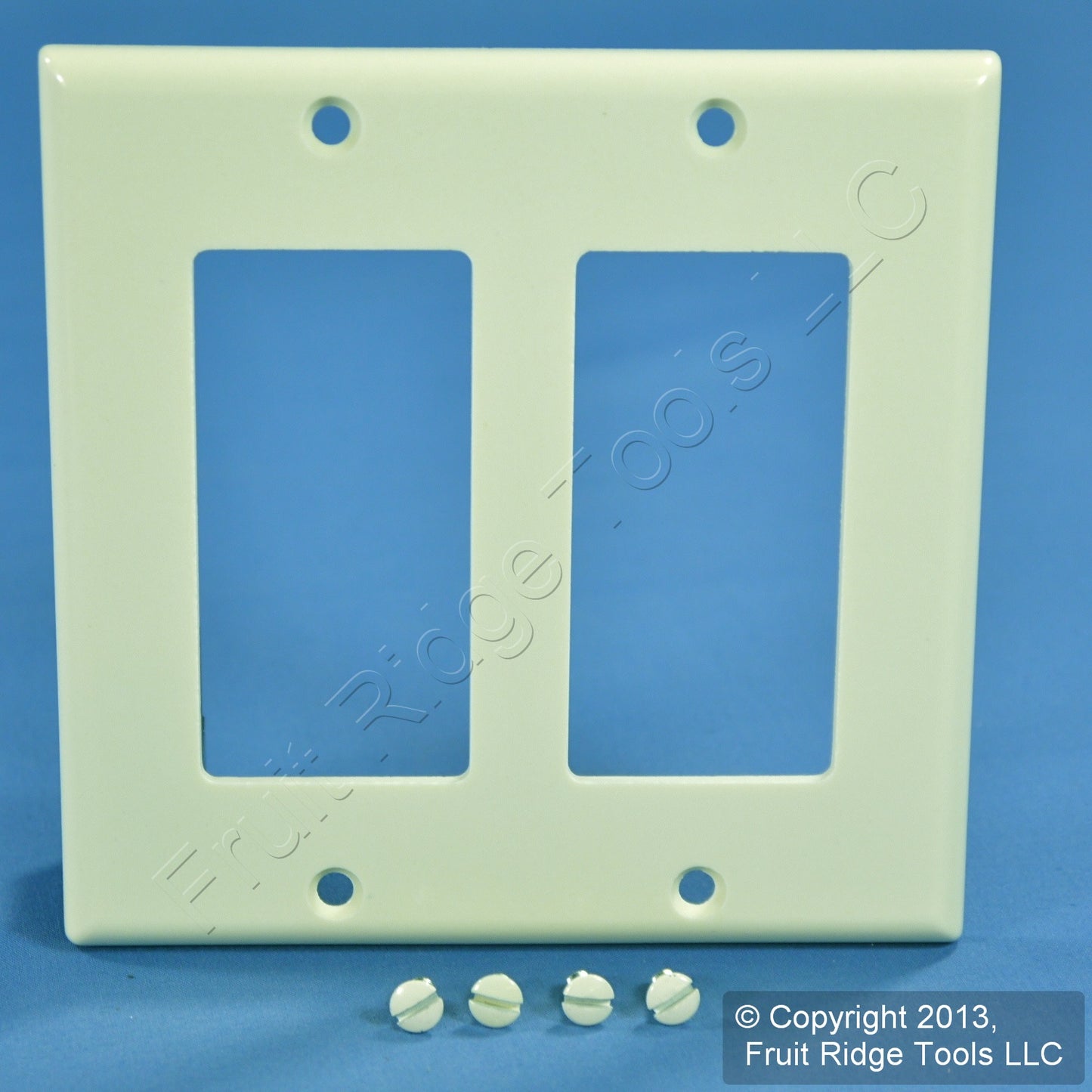 Leviton 80409-A Almond 2-Gang Decora GFCI GFI Plastic Standard Wallplate Cover