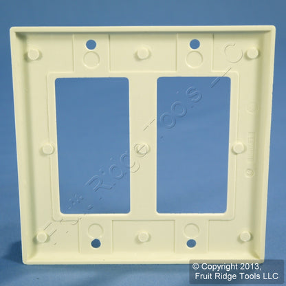 Leviton 80409-A Almond 2-Gang Decora GFCI GFI Plastic Standard Wallplate Cover