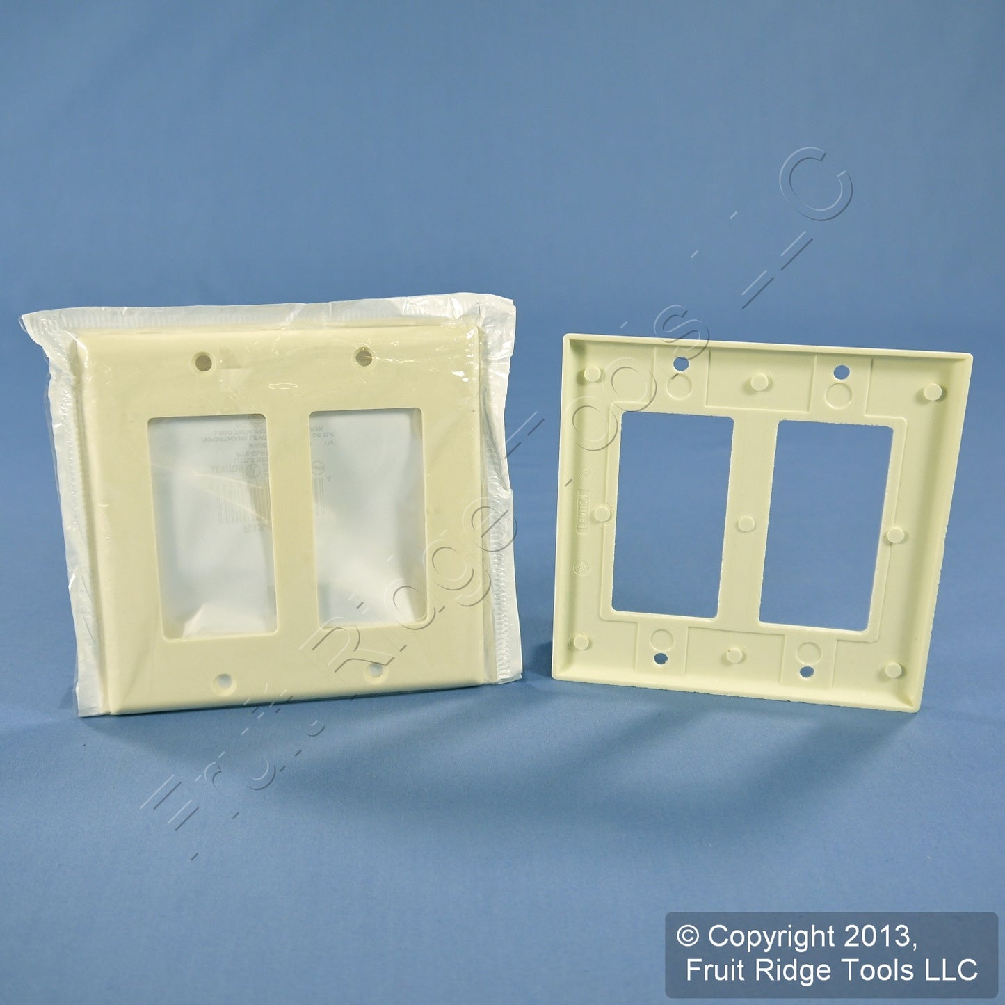 2 Leviton Almond Decora Standard 2Gang Plastic Wallplate GFCI GFI Covers 80409-A