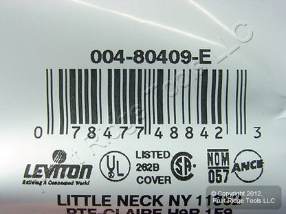 100 Leviton Black Decora 2Gang Standard Wallplate Gfci Gfi Smooth Covers 80409-E