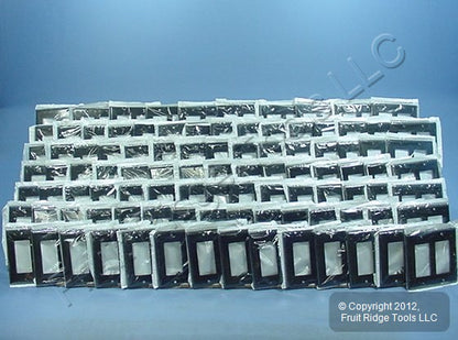 100 Leviton Black Decora 2Gang Standard Wallplate Gfci Gfi Smooth Covers 80409-E