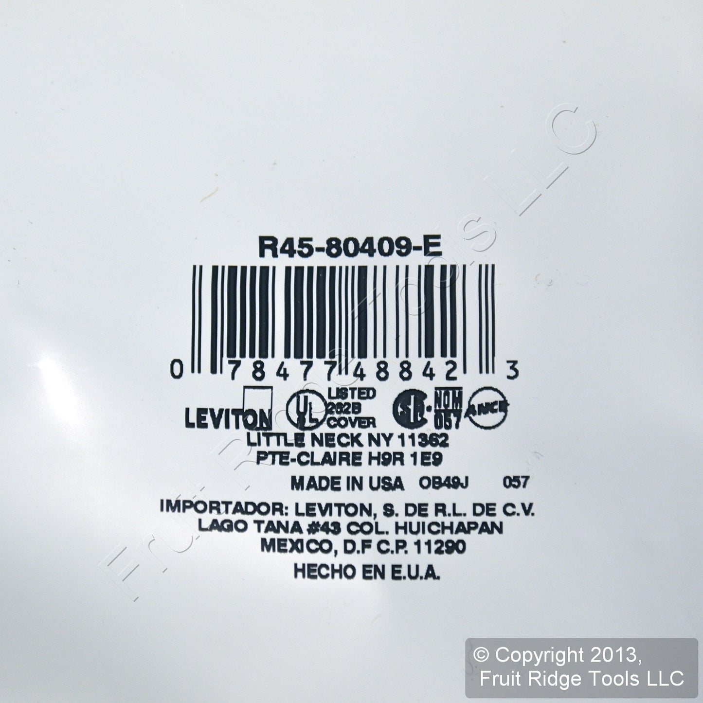 Leviton 80409-E Black 2-Gang Plastic Decora Standard GFCI GFI Wallplate Cover