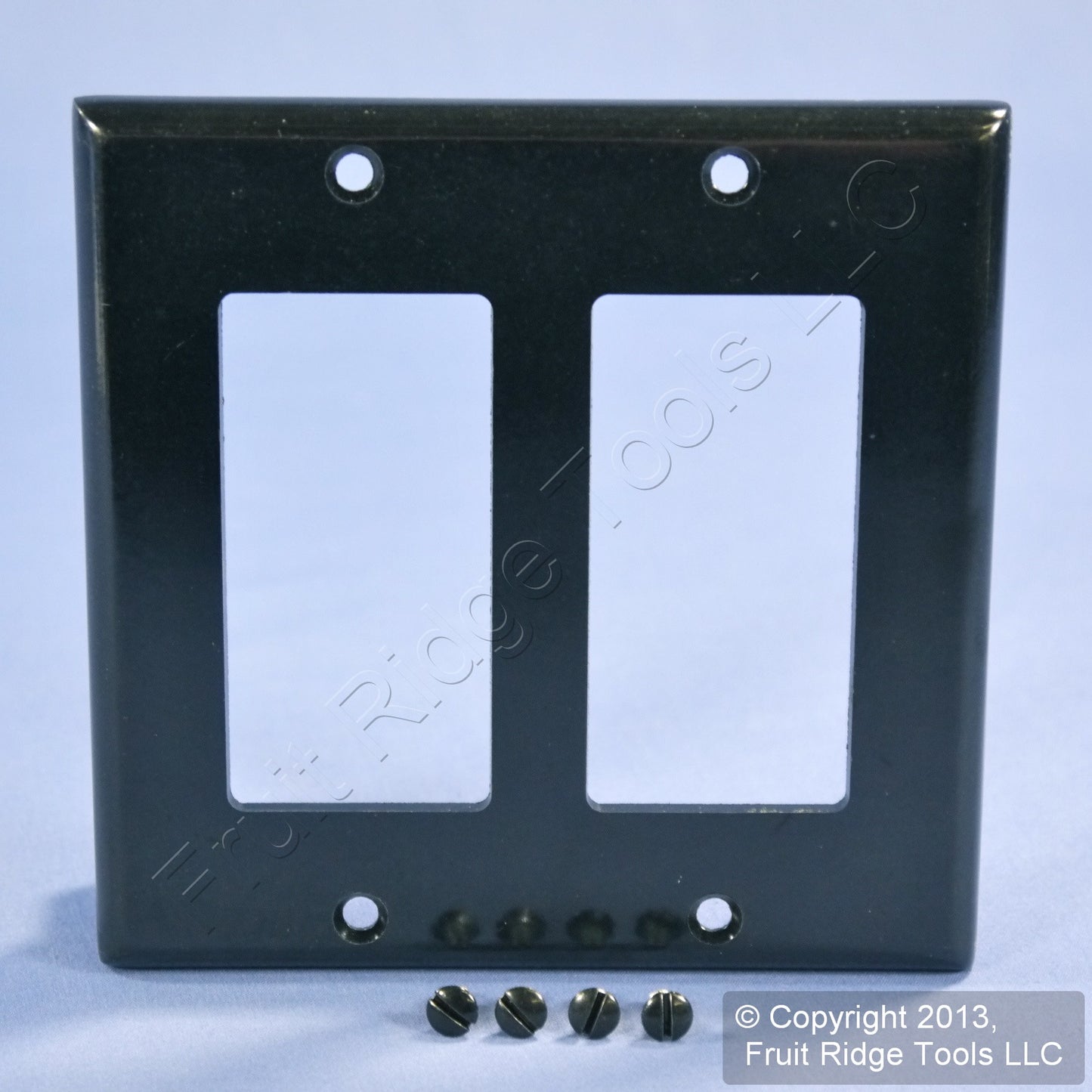 Leviton 80409-E Black 2-Gang Plastic Decora Standard GFCI GFI Wallplate Cover