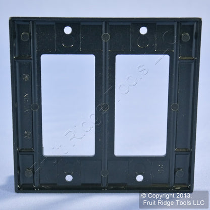 Leviton 80409-E Black 2-Gang Plastic Decora Standard GFCI GFI Wallplate Cover