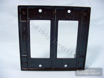 Leviton 80409 Brown 2-Gang Decora GFCI Plastic Standard Wallplate Covers 2pcs
