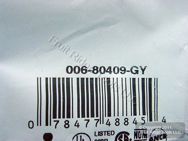 Leviton 80409-GY Gray 2-Gang Decora GFCI GFI Plastic Standard Wallplate Cover