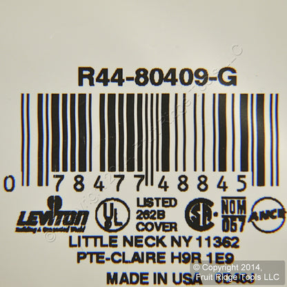 Leviton 80409-GY Gray 2-Gang Decora GFCI Plastic Standard Wallplate Covers 2pcs