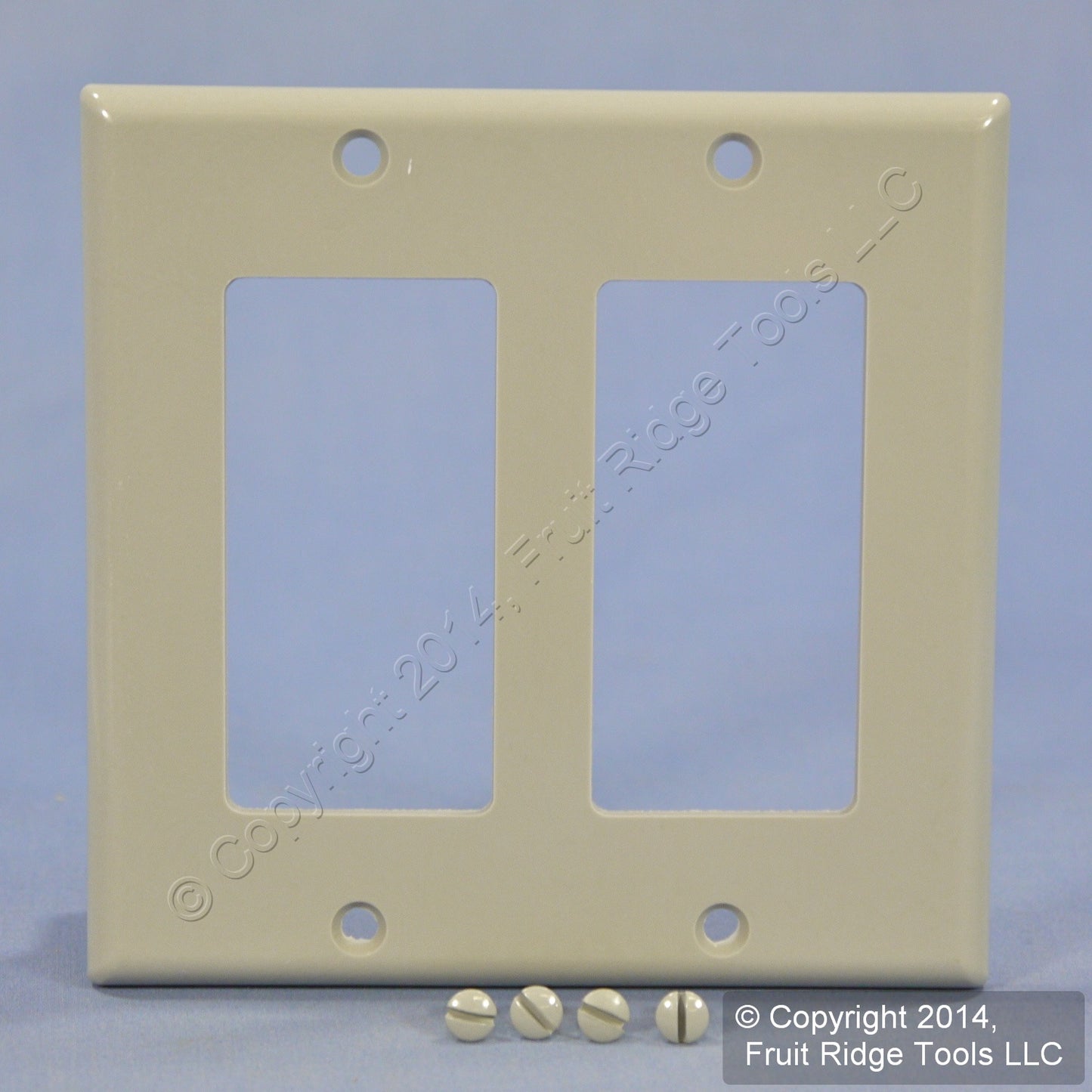 Leviton 80409-GY Gray 2-Gang Decora GFCI Plastic Standard Wallplate Covers 2pcs